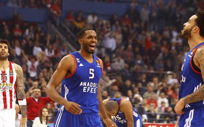 ÅÕÑÙËÉÃÊÁ / ÐËÅÉ ÏÖ / ÏÓÖÐ - ÁÍÁÍÔÏËÏÕ ÅÖÅÓ / EUROLEAGUE / PLAY OFF / OLYMPIAKOS - ANADOLU EFES (ÈÁÍÁÓÇÓ ÄÇÌÏÐÏÕËÏÓ / Eurokinissi Sports)