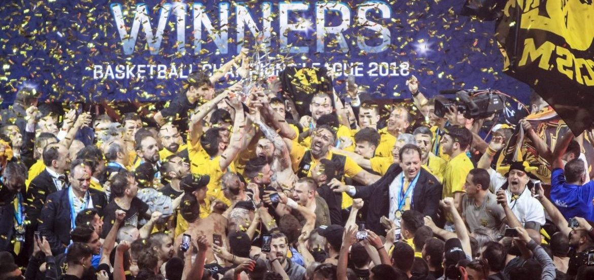 CHAMPIONS LEAGUE / FINAL-4 / ÔÅËÉÊÏÓ / ÌÏÍÁÊÏ - ÁÅÊ (ÖÙÔÏÃÑÁÖÉÁ: ÔÁÊÇÓ ÓÁÃÉÁÓ / EUROKINISSI)