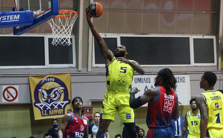 BASKET LEAGUE 2020-2021 / ËÁÕÑÉÏ - ÌÅÓÏËÏÃÃÉ (ÖÙÔÏÃÑÁÖÉÁ: ÈÁÁÍÁÓÇÓ ÄÇÌÏÐÏÕËÏÓ / EUROKINISSI)